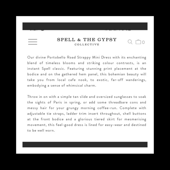 Spell Portobello Strappy Mini NWT NEVER WORN! - Picture 8 of 13